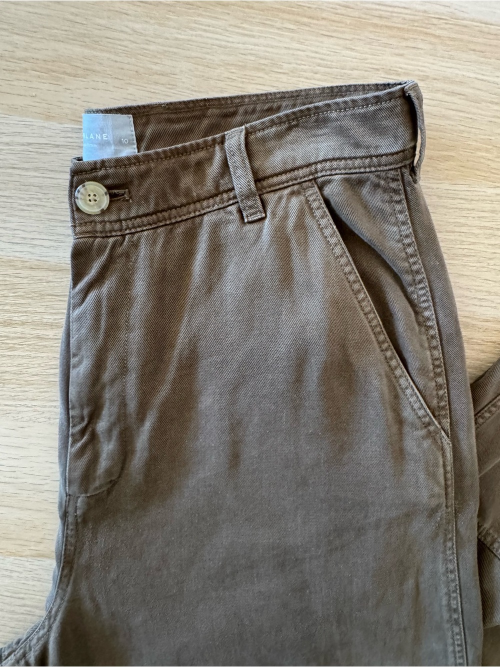Everlane Women's Organic Cotton Barrel / Balloon Pants - Olive/Taupe - Size 10